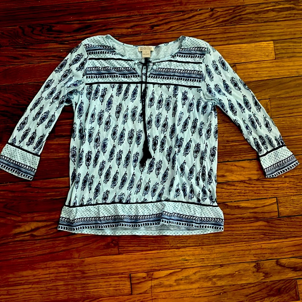 Lucky brand, blue paisley, lightweight, summer shirt